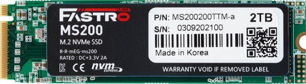 2TB MEGA Electronics Fastro MS200 SSD