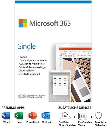 Microsoft Office 365 Single SOFORT VIA MAIL