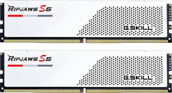 32GB G.Skill Ripjaws S5 Weiss DIMM Kit, DDR5-6000, CL30-40-40-96 (F5-6000J3040F16GX2-RS5W)