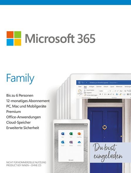 Microsoft Office 365 Family SOFORT VIA MAIL